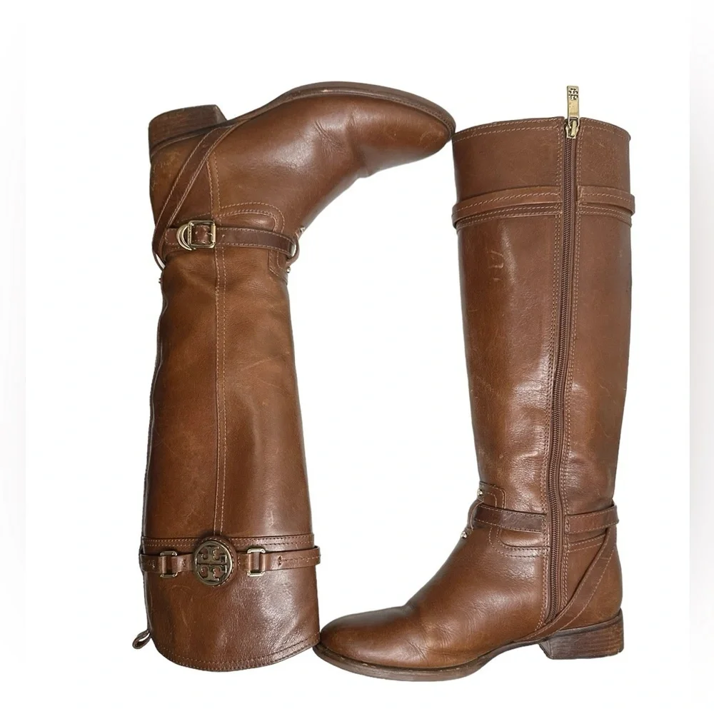 Tory burch riding boots 8 Brown